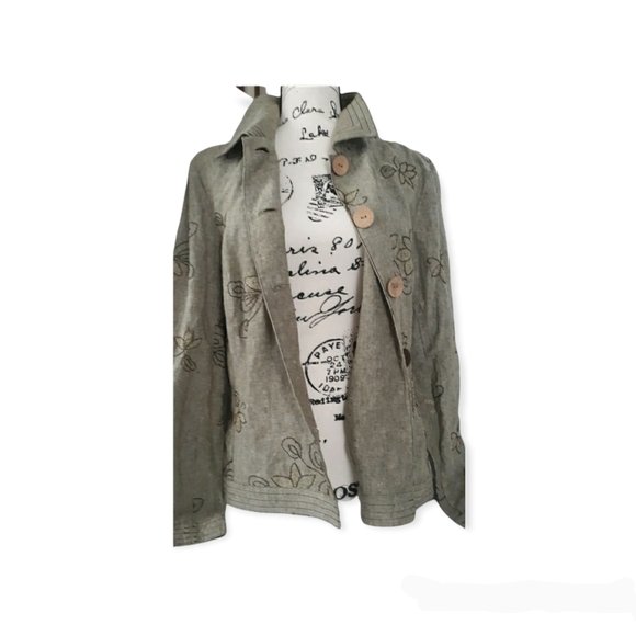 Womens Requirements Tan Button up Shirt Jacket Lined nwotgs top - Picture 8 of 8